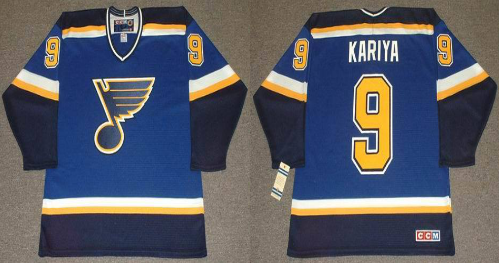 2019 Men St.Louis Blues #9 Kariya blue CCM NHL jerseys->st.louis blues->NHL Jersey